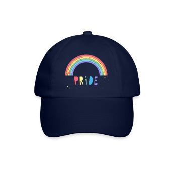 Lettrage coloré de la fierté avec arc-en-ciel - Casquette classique - bleu/bleu - Devant