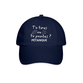 Pétanque - Tu Tires Ou Tu Pointes Cadeau pétanque - Casquette classique - bleu/bleu - Devant