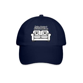 Canapé avec empreintes de pattes - Les animaux de compagnie font d’une maison un foyer - Casquette classique - bleu/bleu - Devant