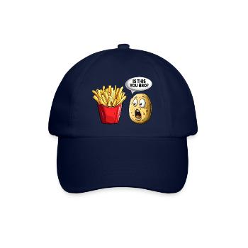 Lustige French Fries Pommes Kartoffel - Baseballkappe - Blau/Blau - Vorne