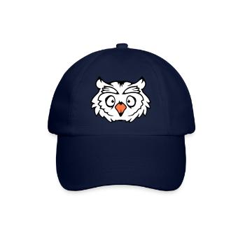 hibou oiseau aigle hibou hibou nuit oiseau effraie des granges chouette bande dessinée - Casquette classique - bleu/bleu - Devant