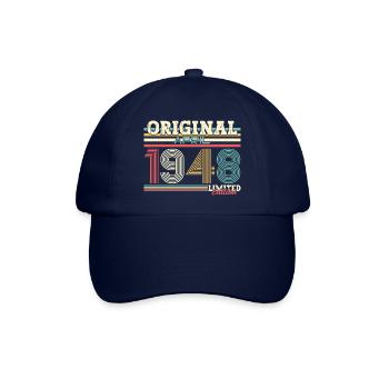77th Birthday Legend April Born in 1948 - Baseball Cap - blue/blue - Front