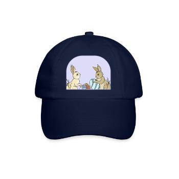 Cute bunnies with eggs - Baseball Cap - blue/blue - Front