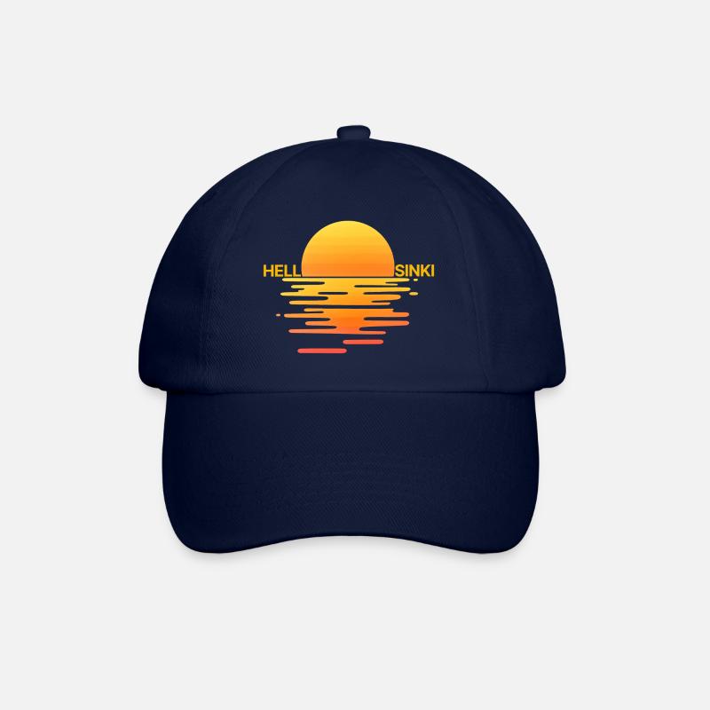 Was heißt Sonnenuntergang auf finnisch? Hellsinki! - Baseballkappe - Blau/Blau