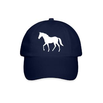Silhouettes de chevaux Cavalier cadeau blanc - Casquette classique - bleu/bleu - Devant