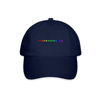 Sterne Regenbogen bunt Geschenkidee - Baseballkappe - Blau/Blau - Vorne