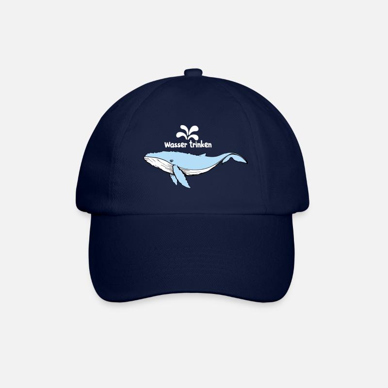 Wal und Wasser - Baseballkappe - Blau/Blau