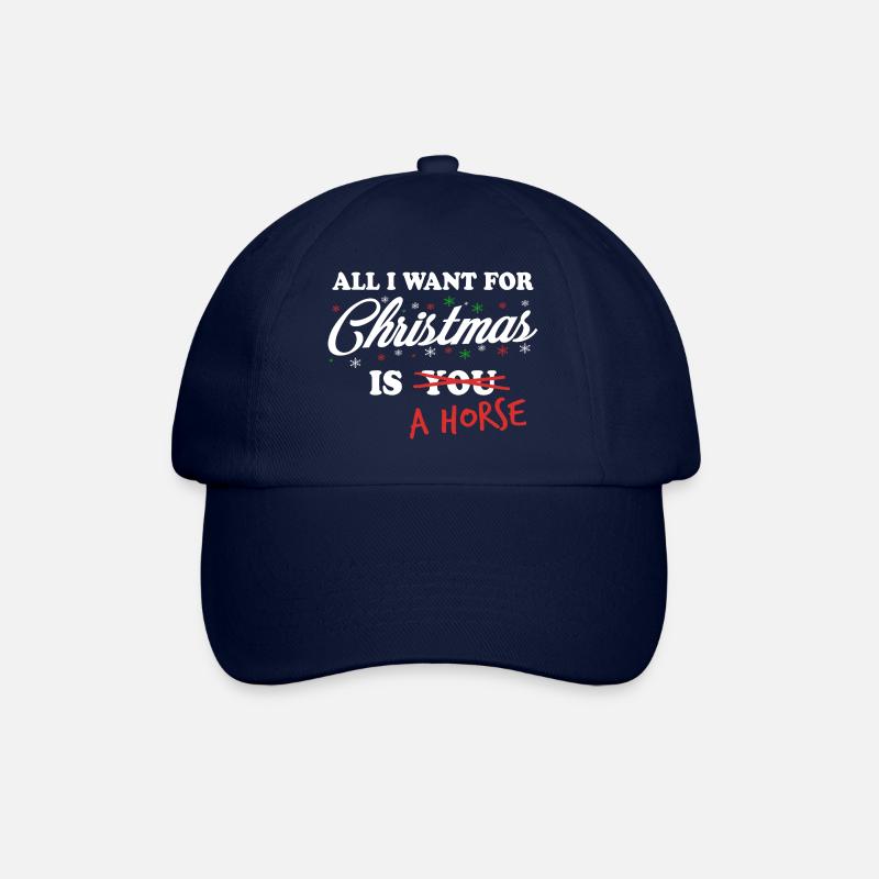 Pour Noël, je veux un cheval un cheval - Casquette classique - bleu/bleu