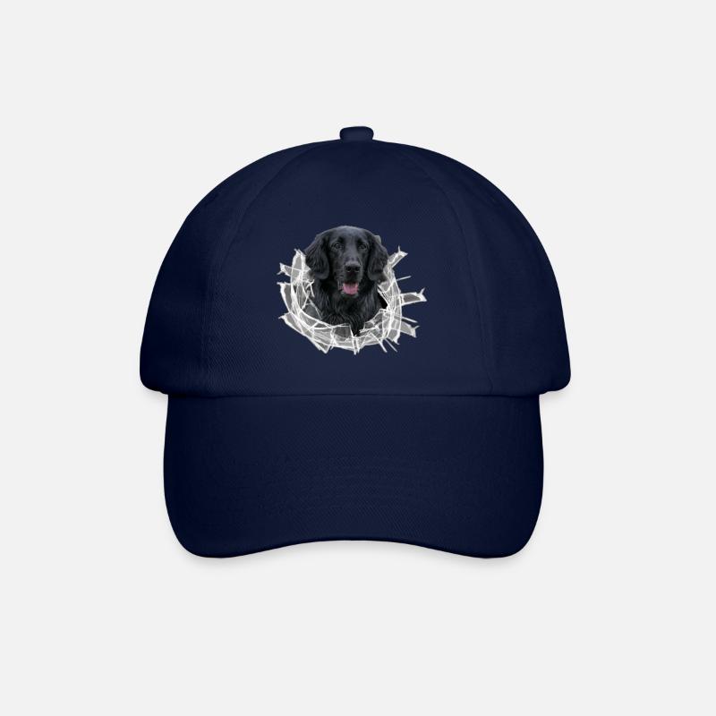 Flat Coated Retriever dans le trou de verre - Casquette classique - bleu/bleu