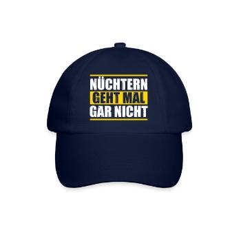 Bier - Nüchtern geht nicht - Baseballkappe - Blau/Blau - Vorne