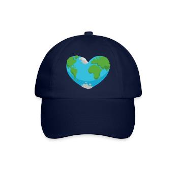 Erde Herz Natur Umwelt Planet Design - Baseballkappe - Blau/Blau - Vorne