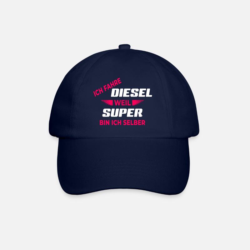 Ich Fahre Diesel Weil Super Bin Ich Selber Design - Baseballkappe - Blau/Blau