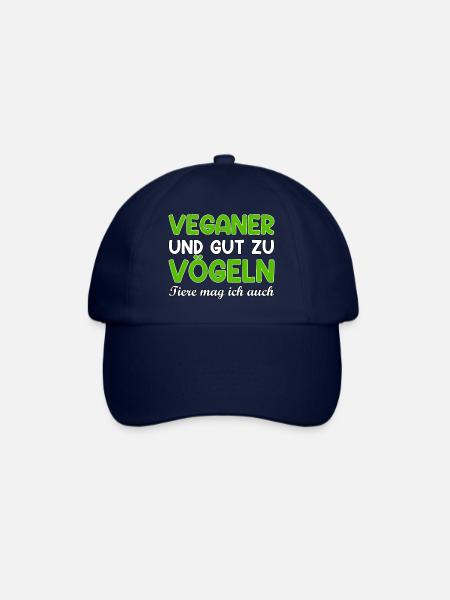 Veganer veggie Tierfreund Spruch Geschenk - Baseballkappe - Blau/Blau