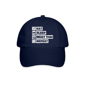 Manger Sleep Muay Thai Répéter Les Arts Martiaux Cadeau - Casquette classique - bleu/bleu - Devant