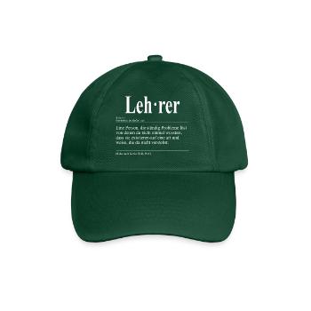 Lehrer Lustige Berufs Definition - Baseballkappe - Flaschengrün - Vorne