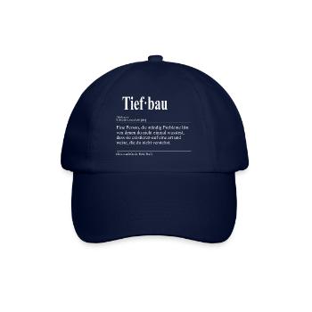 Tiefbau Lustige Berufs Definition - Baseballkappe - Blau/Blau - Vorne