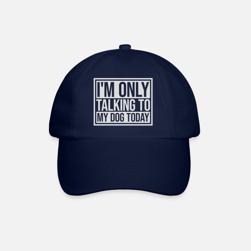 only talking to dog - Baseballkappe - Blau/Blau