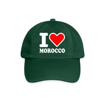 I love morocco - Baseballkappe - Flaschengrün - Vorne