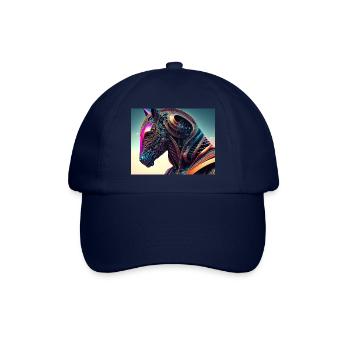 Mechanischer Pferdekopf - Baseballkappe - Blau/Blau - Vorne