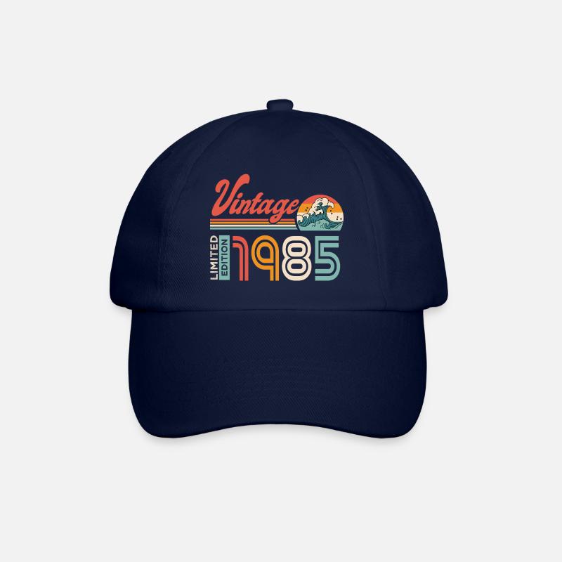 1985 Geburtstagsgeschenk Geboren 1985 - Baseballkappe - Blau/Blau