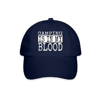 camping-car camping sweat à capuche camping blague présente - Casquette classique - bleu/bleu - Devant