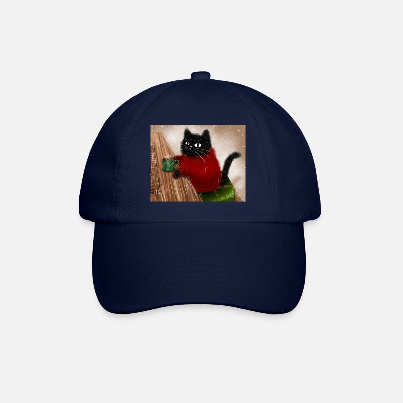 Katze im Pullover - Baseballkappe - Blau/Blau