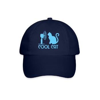 Cool Cat / Katze Bo-Grafik - Baseballkappe - Blau/Blau - Vorne