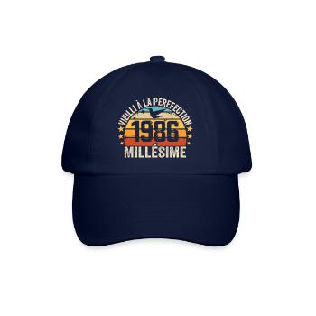 Jahrgang 1986 Retro 1986 Geburtstagsgeschenk - Baseballkappe - Blau/Blau - Vorne