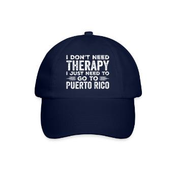 I Don't Need Therapy I Just Need Go To Puerto Rico - Casquette classique - bleu/bleu - Devant
