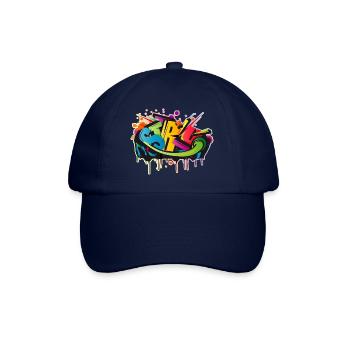 cool colorful urban art graffiti as STYLE-WRITING - Baseball Cap - blue/blue - Front