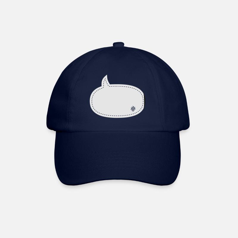 speech balloon patch - Baseballkappe - Blau/Blau
