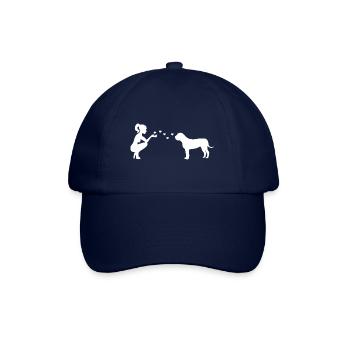 Boerboel mit Frau - Baseballkappe - Blau/Blau - Vorne