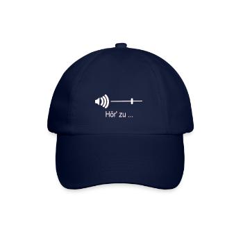 Hör' zu ... - Baseballkappe - Blau/Blau - Vorne