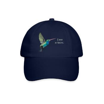 I poop on fascists - Baseballkappe - Blau/Blau - Vorne