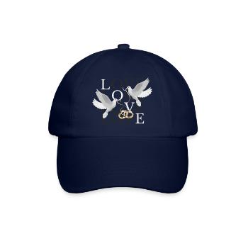 Love Pigeon Rings Wedding Rings Wedding Couple Marriage - Baseball Cap - blue/blue - Front