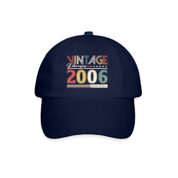 18th Birthday Vintage February Vintage 2006 - Baseball Cap - blue/blue - Front