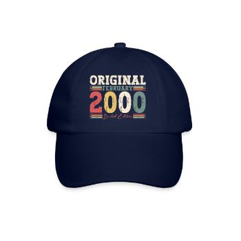 25ème anniversaire cadeau mari Original février 2000 - Casquette classique - bleu/bleu - Devant