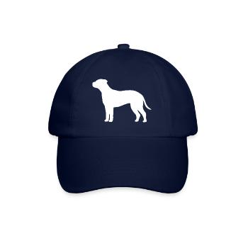Bullmastiff Silhouette - Baseballkappe - Blau/Blau - Vorne