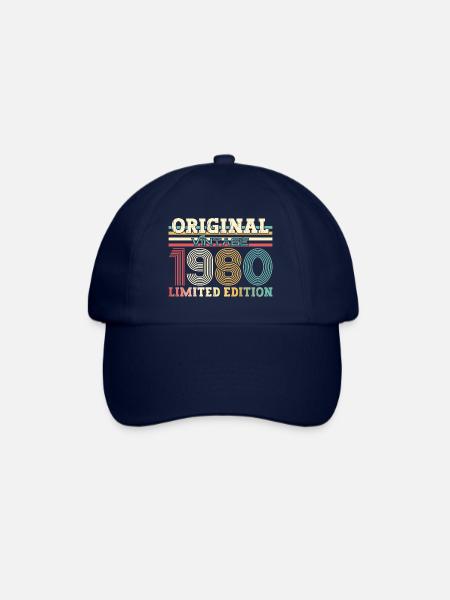 Original 1980 Jahrgang 1980 Geburtstag 1980 - Baseballkappe - Blau/Blau