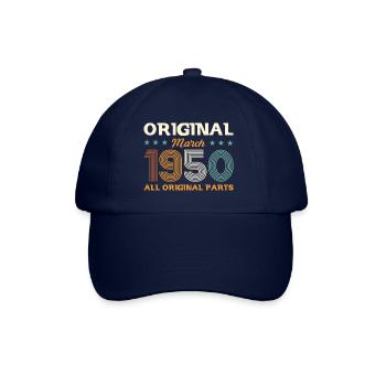 75ème anniversaire cadeau mari Original mars 1950 - Casquette classique - bleu/bleu - Devant