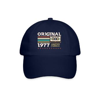 46e anniversaire Vintage Cassette Vintage 1977 - Casquette classique - bleu/bleu - Devant