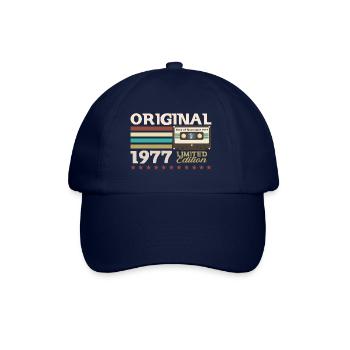 46e anniversaire Cassette novembre Vintage 1977 - Casquette classique - bleu/bleu - Devant