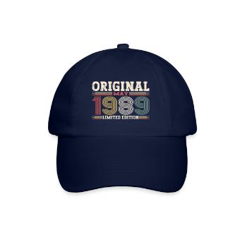 Original May 1989 Vintage 1989 Birthday 1989 - Baseball Cap - blue/blue - Front