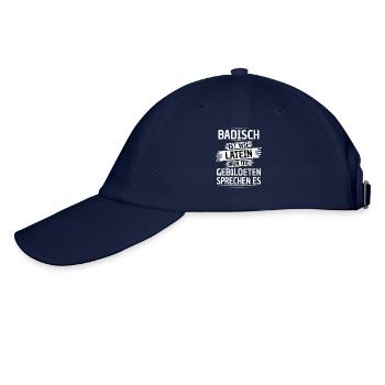 Badisch ist wie Latein nur die gebildeten sprechen - Baseballkappe - Blau/Blau - Links