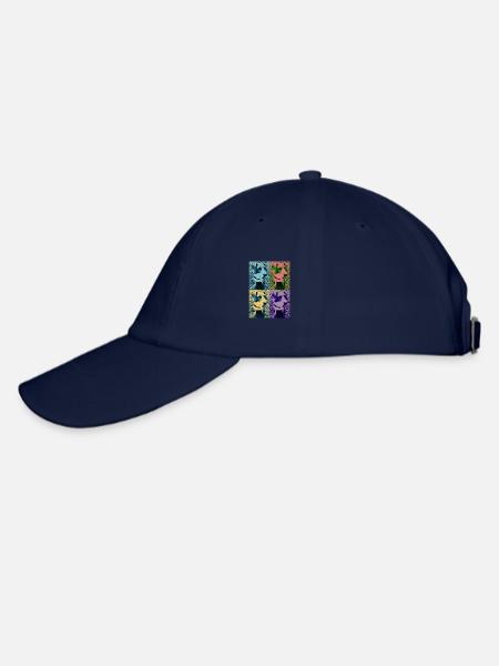 Pop Art Hund - Baseballkappe - Blau/Blau