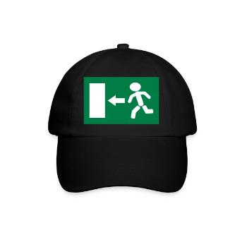 fluchtweg2 - Baseballkappe - Schwarz/Schwarz - Vorne