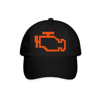 Motor Kontroll Leuchte MIL Geschenkidee - Baseballkappe - Schwarz/Schwarz - Vorne