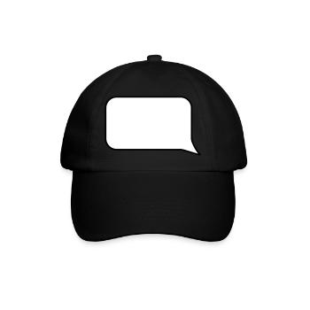 Sprechblase // Comic // Spruch machen // Aussage - Baseballkappe - Schwarz/Schwarz - Vorne