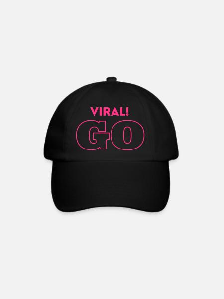 GO VIRAL! - Baseballkappe - Schwarz/Schwarz