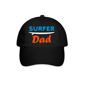 Surfer dad (Surfbrett) - Baseballkappe - Schwarz/Schwarz - Vorne